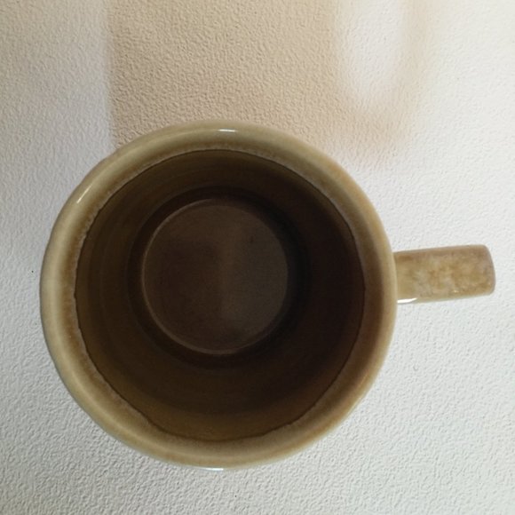 Vintage ceramic Mug marked Japan brown dripping glaze triangle - Picture 5 of 6